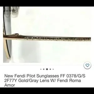 UNISEX FENDI HOLOGRAM PILOT AVIATOR ROMA AMOR BROWN GOLD FLASH SUNGLASSES Fendi | Accessories | Unisex Fendi Hologram Pilot Aviator  main image 3